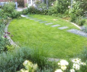 oval græsplæne, havearkitekt, unikahaver